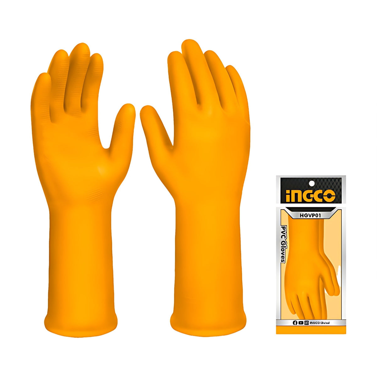 INGCO HGVP01 Long PVC Gloves Size L