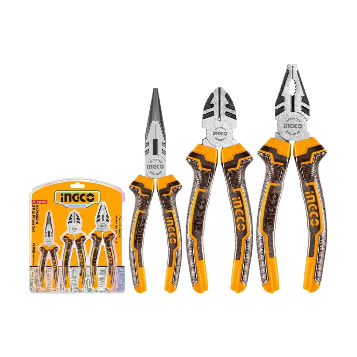 INGCO HKPS08318 Pliers Set 3 pcs