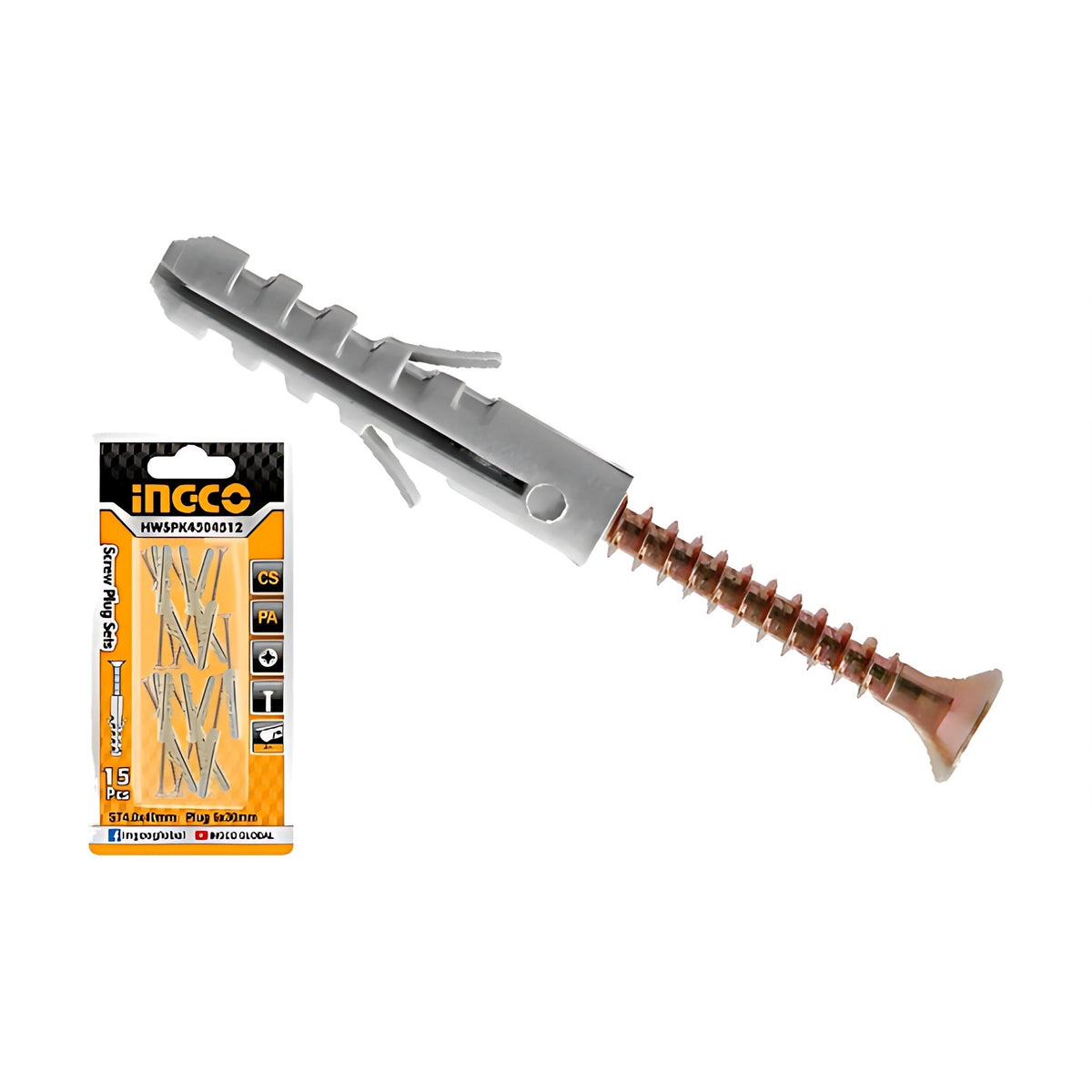 INGCO HWSPK4504512 Screws & Plugs ST4.0x40 mm