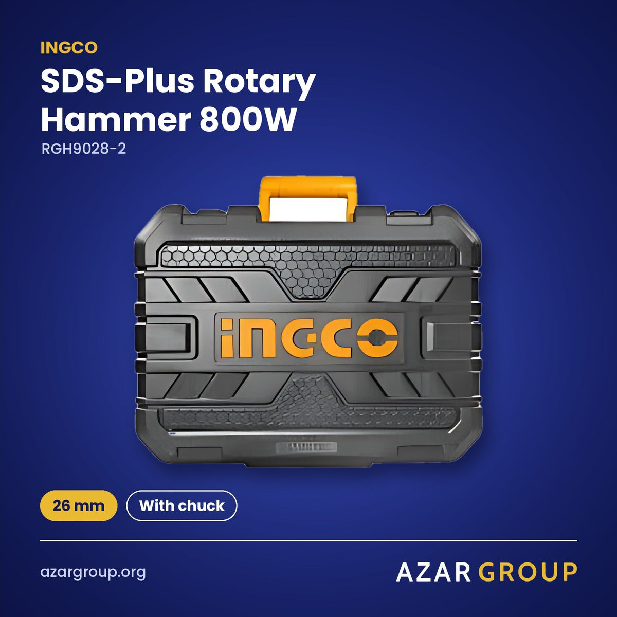 INGCO RGH9028-2 SDS-Plus Rotary Hammer 800W – 26 mm, With chuck