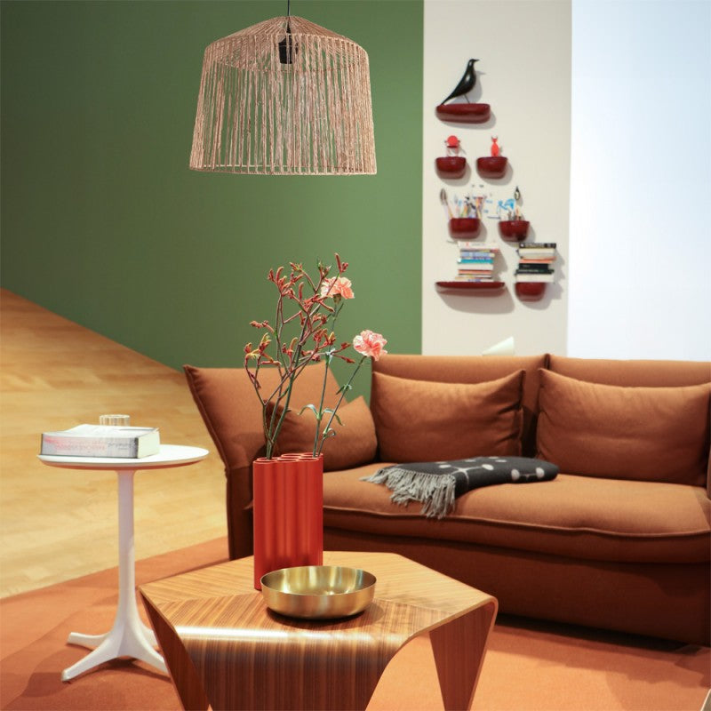 AURA Woven Paper Rope Tall Pendant Light - 45cm Aura Lighting