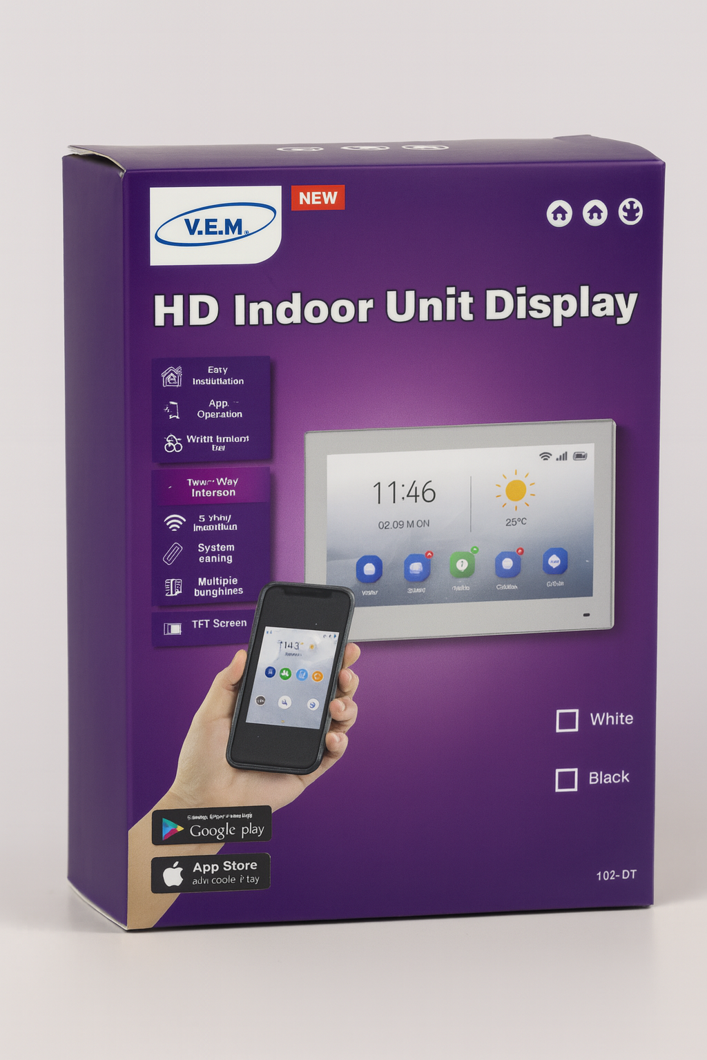 V.E.M. 10 Inches White Screen Indoor Station