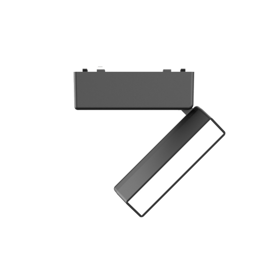 Rotating Folding Flood Light 6T Horizontal 340° Vertical 180° Black 4000K DC48V 150° 5W L122*W26*H80mm - Magnetic Track LED Light - Aura Lighting - Azar Group