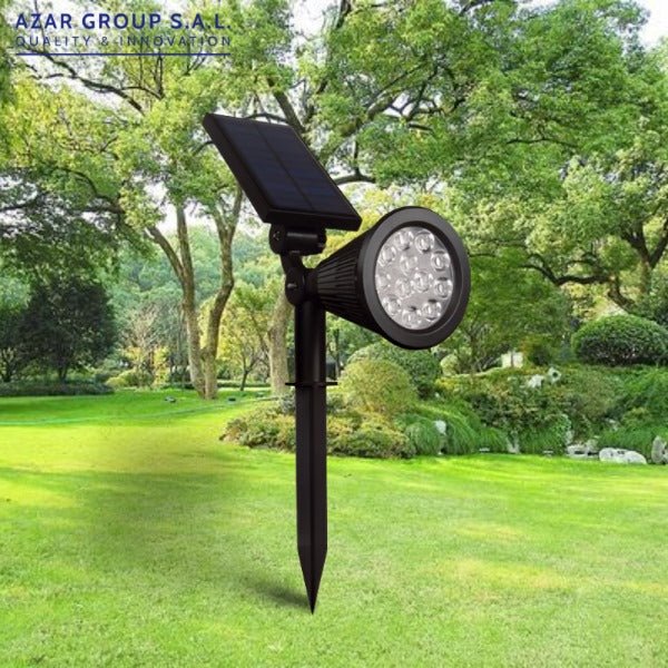 Solar Garden Lights 9 Watts LED RGB - Warm White - Daylight - Outdoor Waterproof Auto ON/Off Solar Garden Lights Adjustable - LED Lights & Lighting - Aura Lighting - Azar Group