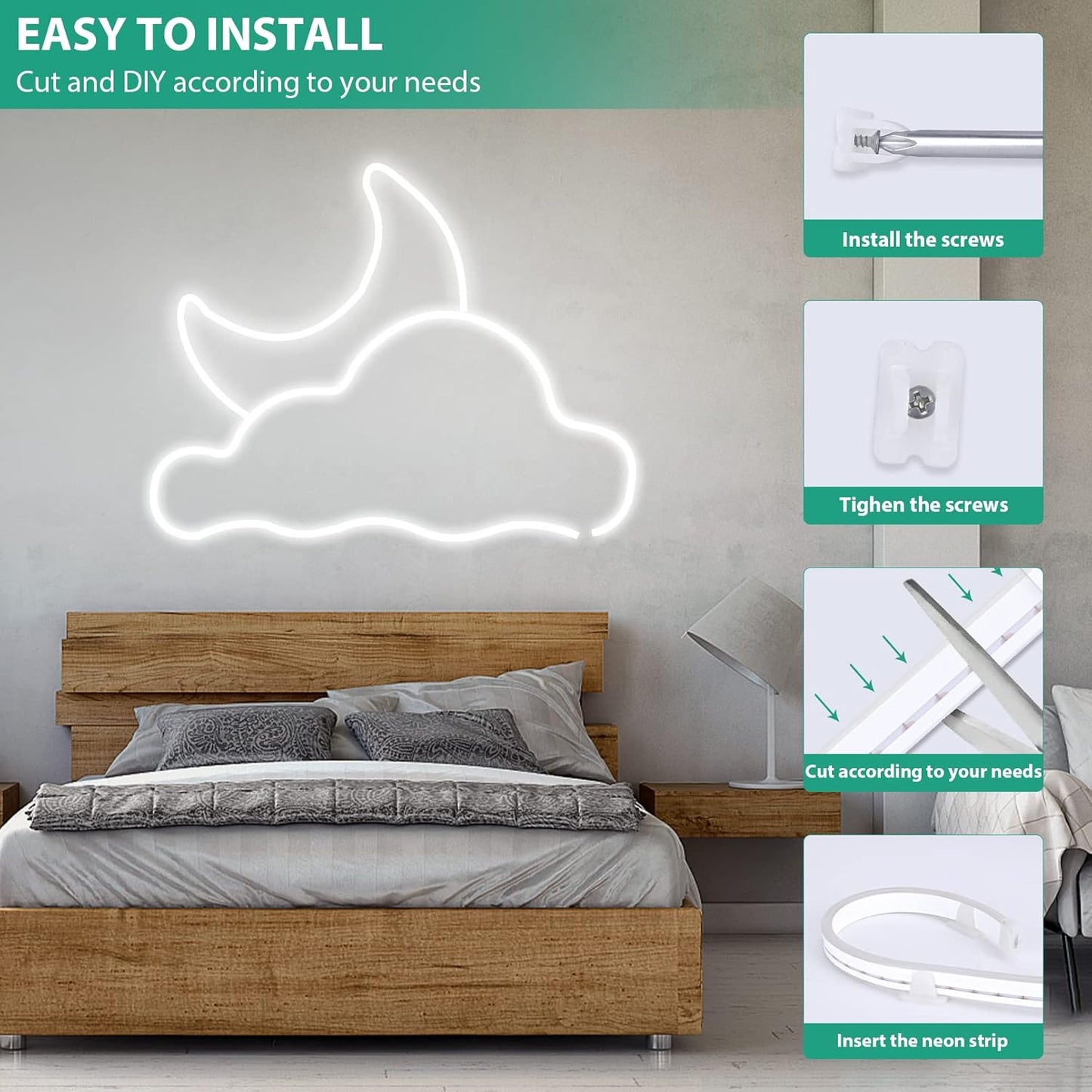 Strip Light Cool White Neon Flex 220V High Lumen 10CM Cut PVC IP65 - LED Lights & Lighting - Aura Lighting - Azar Group