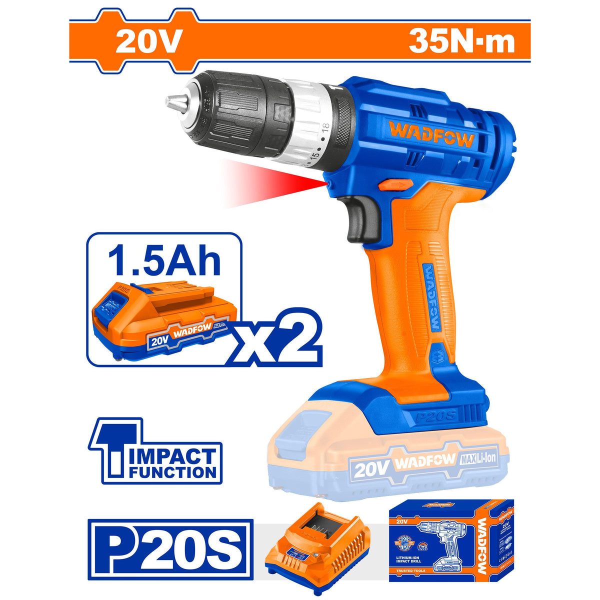 WADFOW Cordless impact drill WCDP522