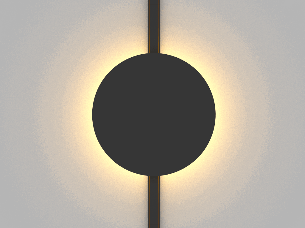 Total Solar Eclipse Wall Lamp Black 4000K DC48V 150° 9W D168*H48mm - Magnetic Track LED Light - Aura Lighting - Azar Group