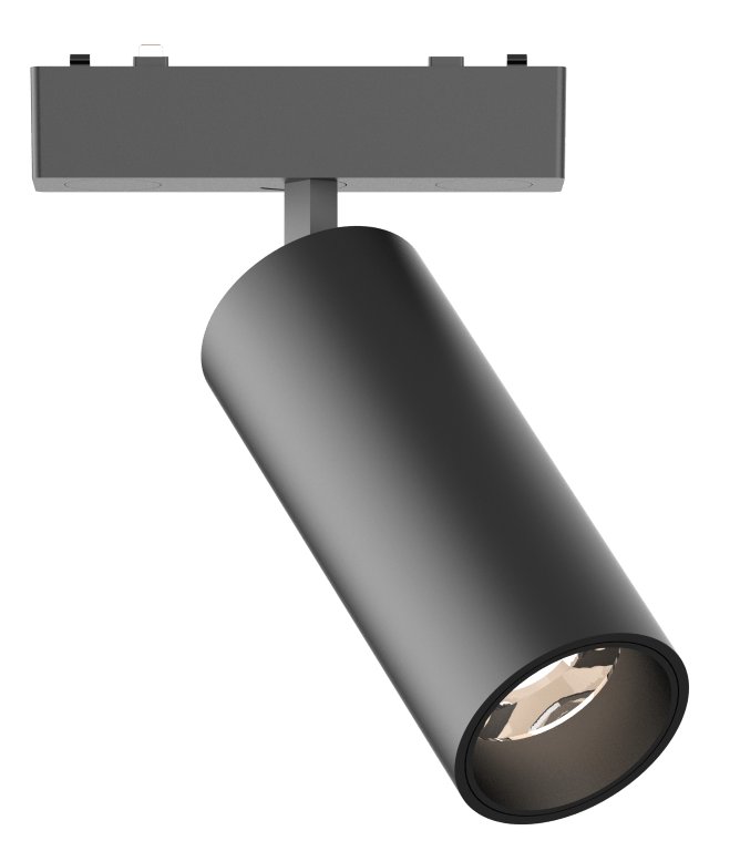 Track Spotlights T55 Black 4000K DC48V 24° 18W D55*L135mm - Magnetic Track LED Light - Aura Lighting - Azar Group