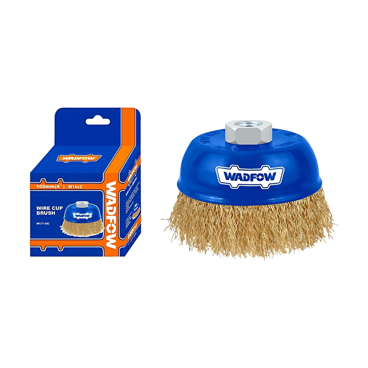 WADFOW WCE1402 Brass Wire Cup Brush 4"