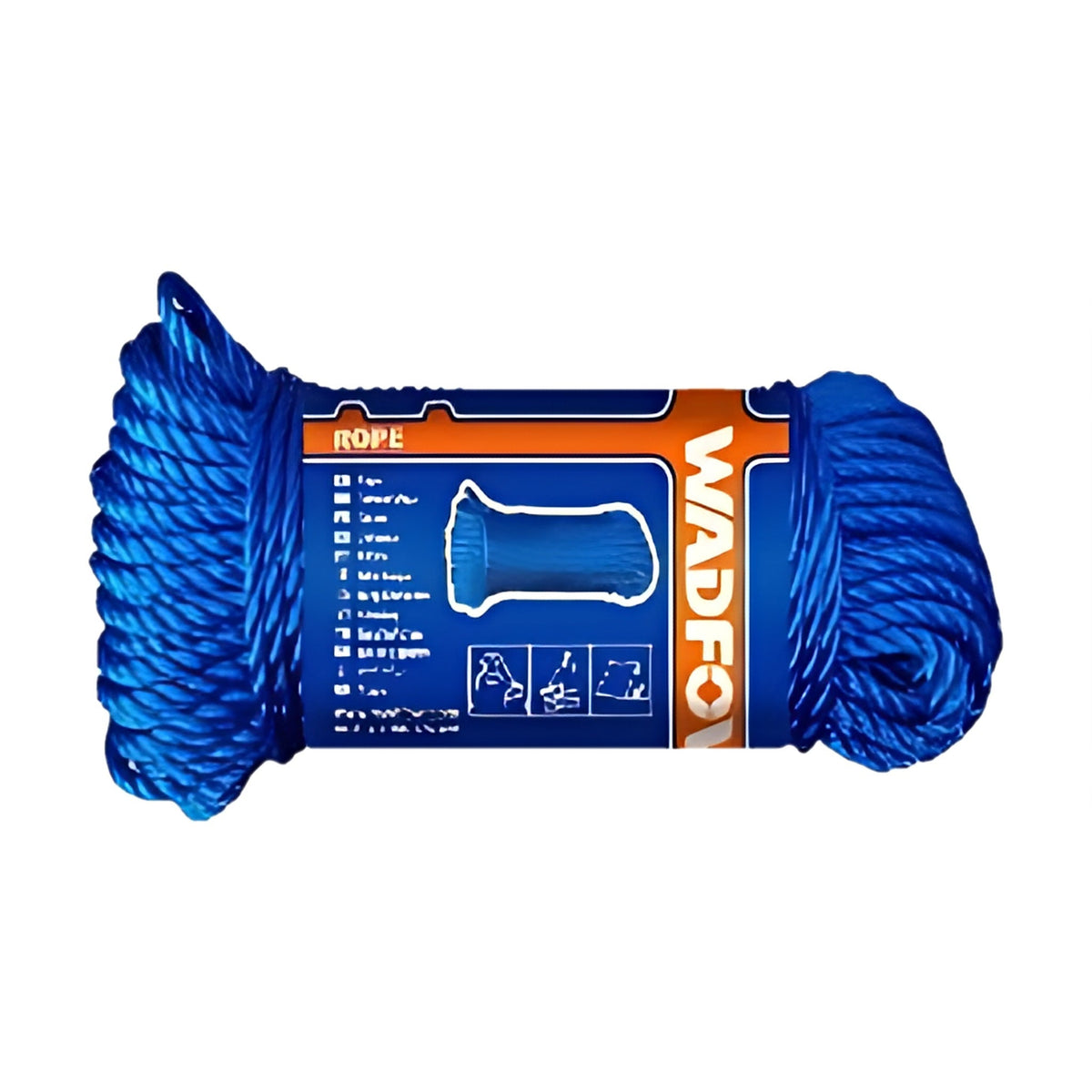WADFOW WRZ1310 3-Strand Twisted PP Rope 15m