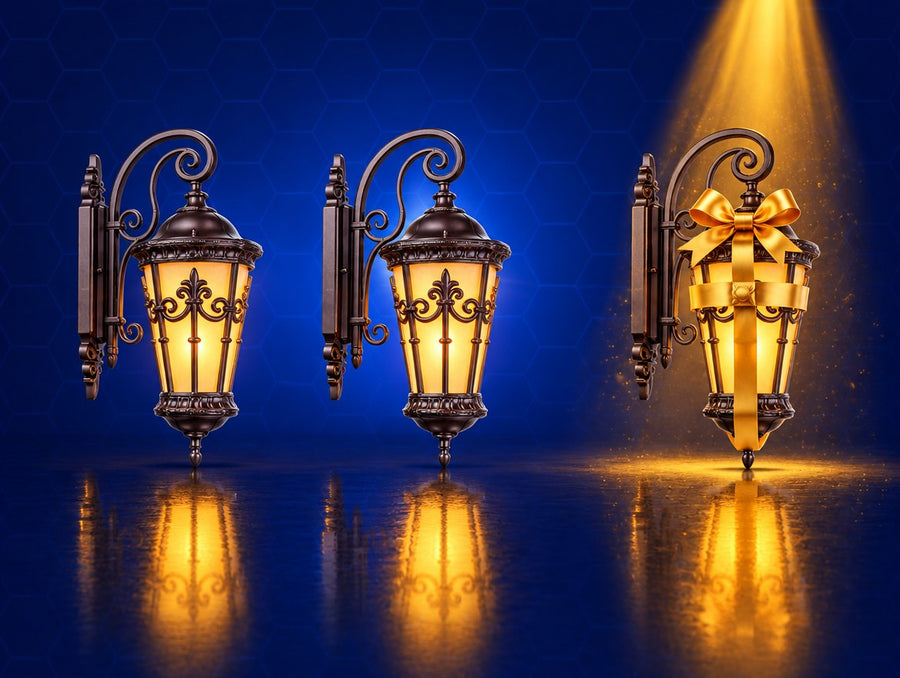 Aura Outdoor Wall Lamp AUR-ODL-2071W-CF+AB