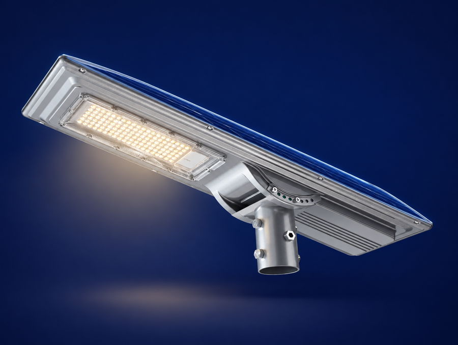 Street light fixture on a white background