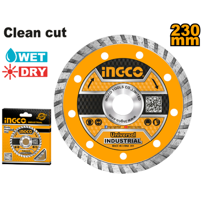 INGCO Turbo Diamond Disc 230x22.2mm Wet & Dry DMD032301