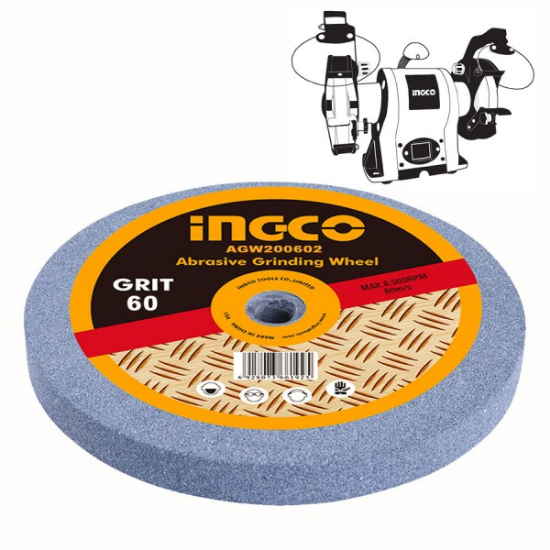 INGCO Bench Grinding Wheel 200x16x25mm P60 AGW200602