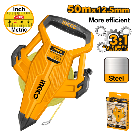 INGCO HSMT8550 Steel Measuring Tape 50m