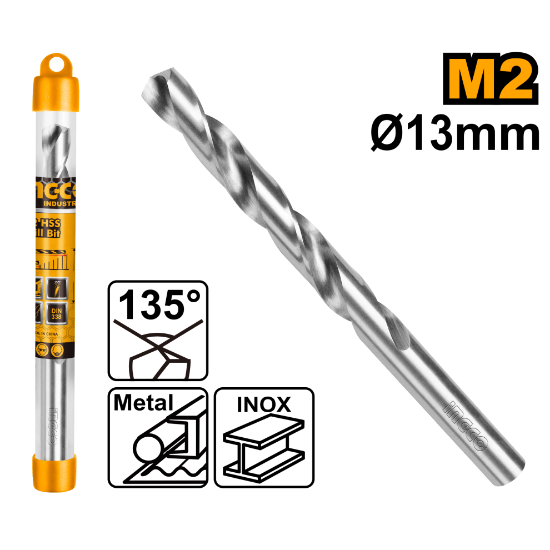 INGCO DBT1111301 HSS M2 Metal Drill Bit 13mm