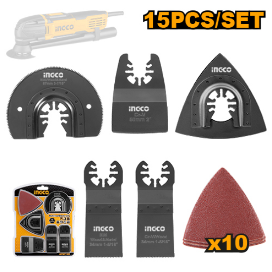 INGCO Oscillating Multi-Tool Accessory Set 15pcs AKTMT1502