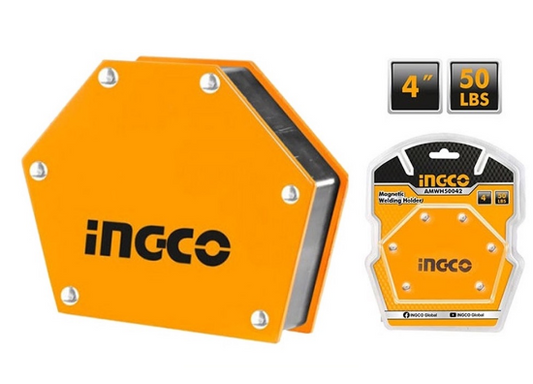 INGCO AMWH50042 | مغناطيس زاوية سداسي 4" 50 رطل