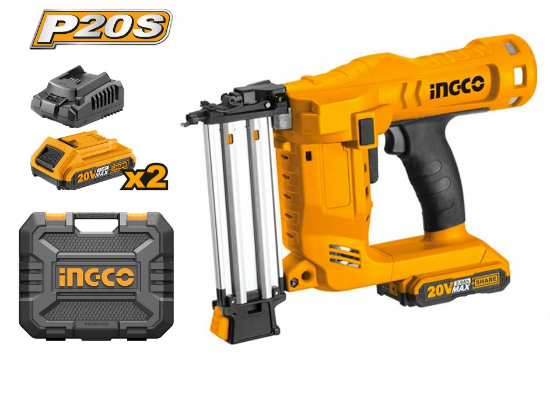 INGCO CBNLI2002 | فرد مسامير خشب بطارية 20 فولت مع بطاريتين وشاحن
