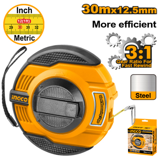 INGCO HSMT8430 Steel Measuring Tape 30m