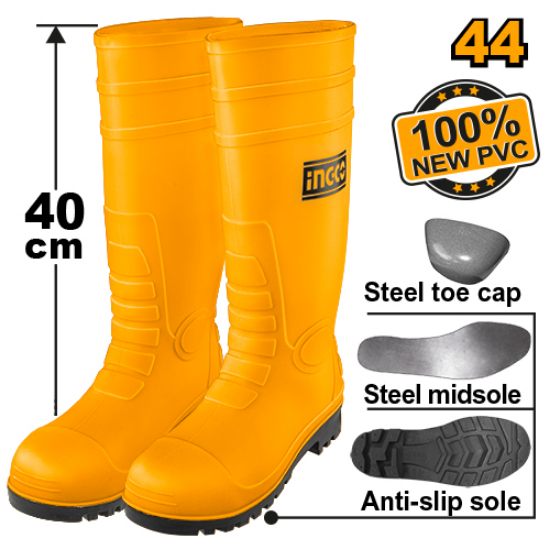 INGCO SSH092S1P.44 Safety PVC Boots S1P Size 44
