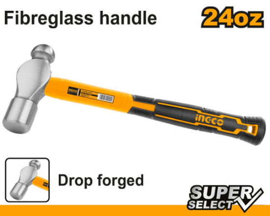 INGCO HBPH88024 | مطرقة حدادة سيارات 660غ (24 أونصة) - 6 قطع