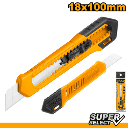 INGCO Snap-Off Utility Knife 18x100mm HKNS16001