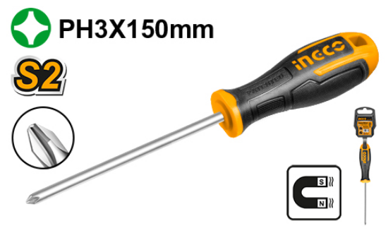 INGCO HS68PH3150 Phillips Screwdriver PH3x150mm