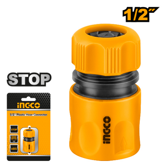 INGCO HHCS01121 Hose Connector with Water-Stop 1/2in