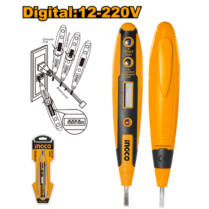INGCO Digital Voltage Tester Screwdriver AC100-500V HSDT2201