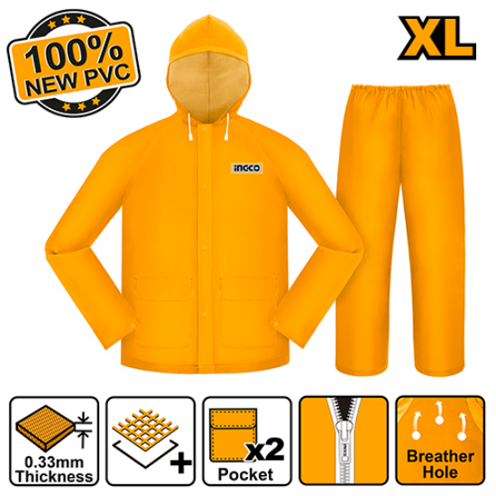 INGCO PVC Rain Suit Size XL HRCTSKT031.XL