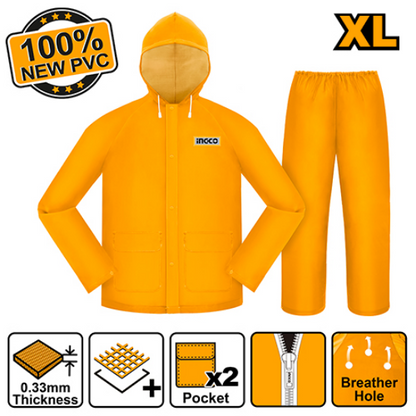 INGCO PVC Rain Suit Size XL HRCTSKT031.XL