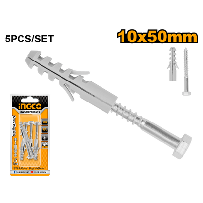INGCO HWSPK7006512 Hex Head Screws with Plugs 6.5x65mm