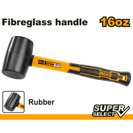 INGCO HRUH8216 Rubber Mallet 450g 16oz