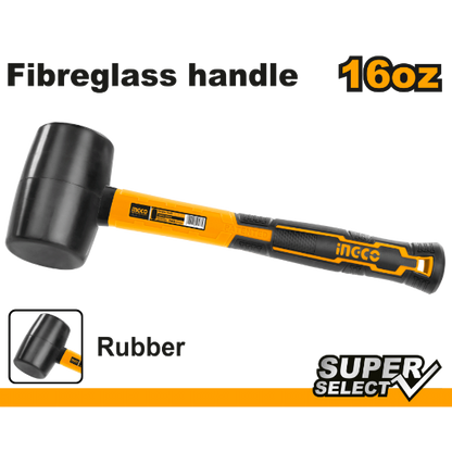 INGCO HRUH8216 Rubber Mallet 450g 16oz