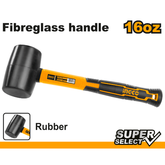 INGCO HRUH8216 Rubber Mallet 450g 16oz