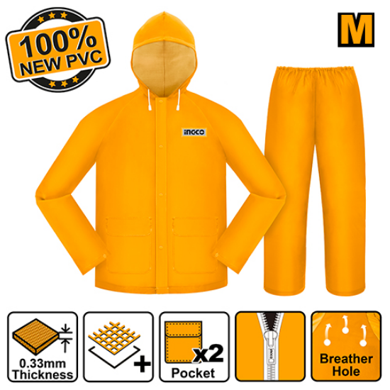 INGCO PVC Rain Suit Size M HRCTSKT031.M