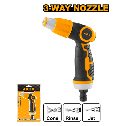 INGCO HWSG6031 3-Pattern Spray Nozzle 3/4in