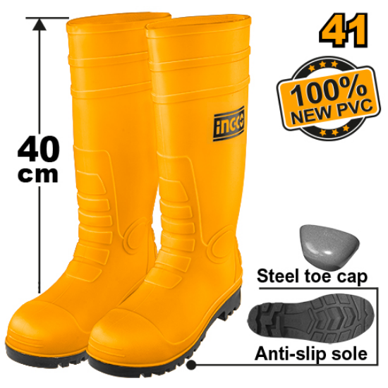 INGCO SSH092SB.41 Safety PVC Boots SB Size 41