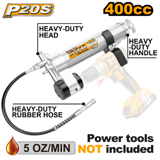 INGCO Drill-Powered Grease Gun 400cc 14oz CGULI2001