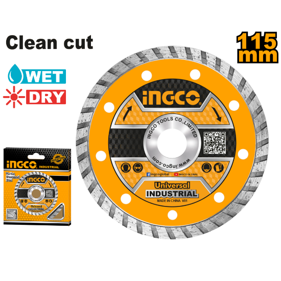 INGCO Turbo Diamond Disc 115x22.2mm Wet & Dry DMD031151