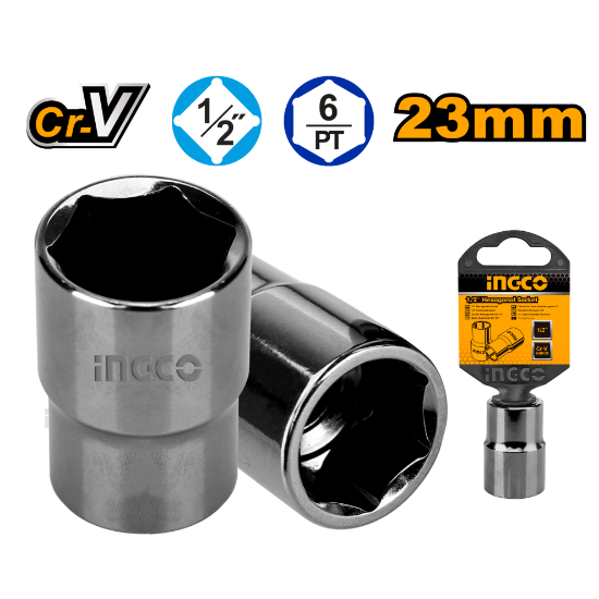 INGCO HHAST12231 1/2in Drive Socket 23mm