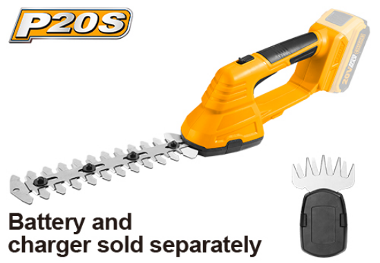 INGCO Cordless Grass Shear & Shrub Trimmer 20V with 2 Blades CSTLI2001