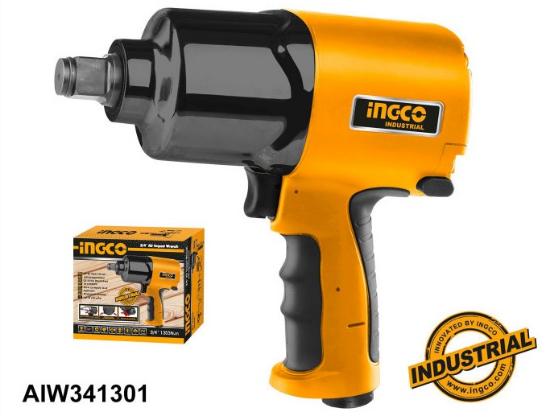 INGCO Air Impact Wrench 3/4in 1355Nm Twin Hammer AIW341301