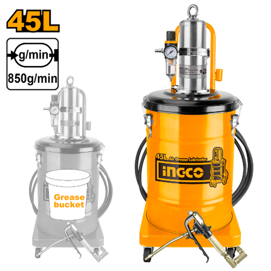 INGCO AGL02451 | مشحمة برميل ضغط هواء 45 لتر