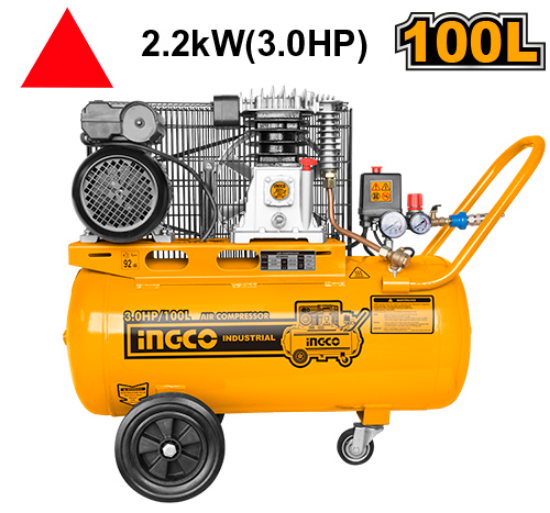 INGCO AC301008 | كومبرسور هواء 100 لتر 3 حصان