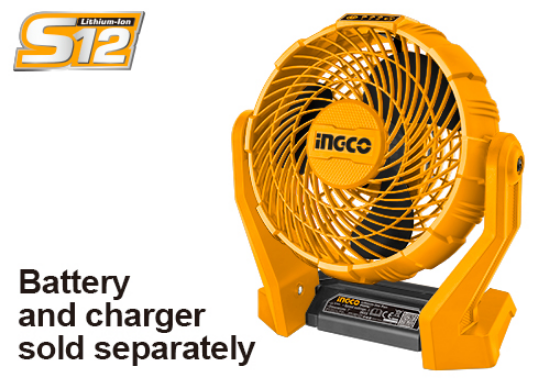 INGCO Cordless Fan 12V 7in CFALI1207