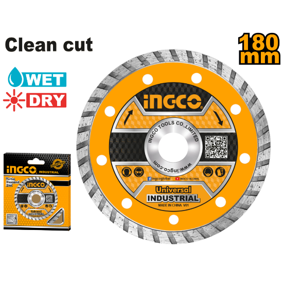 INGCO DMD031801 | ديسك غرانيت تيربو 180مم (علبة 10 قطع)