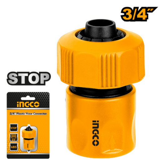 INGCO HHCS01341 Hose Connector 3/4in Water Stop