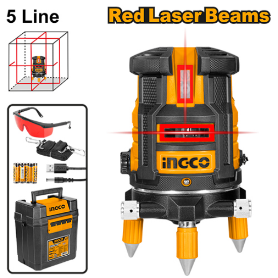 INGCO HLL306505 5-Line Red Laser Level